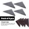 imageMuddy Mat 2 in 1 Bundle  Absorbent Microfiber Door Mat Grey Medium 30quotX19quot ampamp Rug Heavy Duty NonSlip Corner Pad Pack of 4 DoubleSided Adhesive Pad for Corners  Ultimate Floor Protection Combo