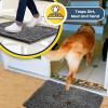 imageMuddy Mat 2 in 1 Bundle  Absorbent Microfiber Door Mat Grey Medium 30quotX19quot ampamp Rug Heavy Duty NonSlip Corner Pad Pack of 4 DoubleSided Adhesive Pad for Corners  Ultimate Floor Protection Combo