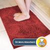 imageMuddy Mat 2 in 1 Bundle  Absorbent Microfiber Door Mat Red Medium 30quotX19quot ampamp Rug Heavy Duty NonSlip Corner Pad Pack of 4  DoubleSided Adhesive Pad for Corners  Ultimate Floor Protection Combo