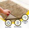 imageMuddy Mat 2Piece Atlantic Blue Medium 30quotX19quot ASSEENONTV Highly Absorbent Microfiber Door Mat Bath Mat and Pet Rug Non Slip Thick Washable Soft Chenille for Kitchen Bedroom Indoor and OutdoorBeige