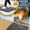 imageMuddy Mat 2Piece Atlantic Blue Medium 30quotX19quot ASSEENONTV Highly Absorbent Microfiber Door Mat Bath Mat and Pet Rug Non Slip Thick Washable Soft Chenille for Kitchen Bedroom Indoor and OutdoorGrey