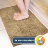imageMuddy Mat 2Piece Atlantic Blue Medium 30quotX19quot ASSEENONTV Highly Absorbent Microfiber Door Mat Bath Mat and Pet Rug Non Slip Thick Washable Soft Chenille for Kitchen Bedroom Indoor and OutdoorBeige