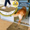 imageMuddy Mat 2Piece Atlantic Blue Medium 30quotX19quot ASSEENONTV Highly Absorbent Microfiber Door Mat Bath Mat and Pet Rug Non Slip Thick Washable Soft Chenille for Kitchen Bedroom Indoor and OutdoorBeige