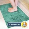 imageMuddy Mat 4Piece Atlantic Blue Medium 30quotX19quot ASSEENONTV Highly Absorbent Microfiber Door Mat Bath Mat and Pet Rug Non Slip Thick Washable Soft Chenille for Kitchen Bedroom Indoor and OutdoorSeafoam Green