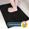 imageMuddy Mat 4Piece Atlantic Blue Medium 30quotX19quot ASSEENONTV Highly Absorbent Microfiber Door Mat Bath Mat and Pet Rug Non Slip Thick Washable Soft Chenille for Kitchen Bedroom Indoor and OutdoorBlack