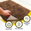 imageMuddy Mat 4Piece Atlantic Blue Medium 30quotX19quot ASSEENONTV Highly Absorbent Microfiber Door Mat Bath Mat and Pet Rug Non Slip Thick Washable Soft Chenille for Kitchen Bedroom Indoor and OutdoorChocolate Brown