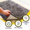 imageMuddy Mat 4Piece Atlantic Blue Medium 30quotX19quot ASSEENONTV Highly Absorbent Microfiber Door Mat Bath Mat and Pet Rug Non Slip Thick Washable Soft Chenille for Kitchen Bedroom Indoor and OutdoorGrey