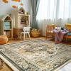 imageMuddy Mat Blue Bell 6x9 Washable Area Rugs for Living Room Bedroom ampamp Dining Room  Modern Soft Low Pile Non Slip Carpet  Pet Friendly Waterproof Foldable Rugs for HomeFloral
