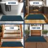 imageMuddy Mat Chenille Bathroom Rugs Quick Dry Microfiber Mats Non Slip Washable Extra Thick Soft and Highly Absorbent Bath Mats for Bathroom Kitchen and Shower Floor  Grey Runner 59quotX24quotAtlantic Blue