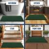 imageMuddy Mat Chenille Bathroom Rugs Quick Dry Microfiber Mats Non Slip Washable Extra Thick Soft and Highly Absorbent Bath Mats for Bathroom Kitchen and Shower Floor  Grey Runner 59quotX24quotDark Green