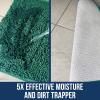 imageMuddy Mat Chenille Bathroom Rugs Quick Dry Microfiber Mats Non Slip Washable Extra Thick Soft and Highly Absorbent Bath Mats for Bathroom Kitchen and Shower Floor  Grey Runner 59quotX24quotSeafoam Green