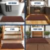 imageMuddy Mat Chenille Bathroom Rugs Quick Dry Microfiber Mats Non Slip Washable Extra Thick Soft and Highly Absorbent Bath Mats for Bathroom Kitchen and Shower Floor  Grey Runner 59quotX24quotChocolate Brown