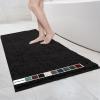imageMuddy Mat Chenille Bathroom Rugs Quick Dry Microfiber Mats Non Slip Washable Extra Thick Soft and Highly Absorbent Bath Mats for Bathroom Kitchen and Shower Floor  Grey Runner 59quotX24quotBlack