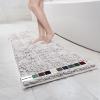 imageMuddy Mat Chenille Bathroom Rugs Quick Dry Microfiber Mats Non Slip Washable Extra Thick Soft and Highly Absorbent Bath Mats for Bathroom Kitchen and Shower Floor  Grey Runner 59quotX24quotWhite