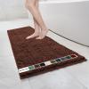 imageMuddy Mat Chenille Bathroom Rugs Quick Dry Microfiber Mats Non Slip Washable Extra Thick Soft and Highly Absorbent Bath Mats for Bathroom Kitchen and Shower Floor  Grey Runner 59quotX24quotChocolate Brown