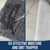 imageMuddy Mat Chenille Bathroom Rugs Quick Dry Microfiber Mats Non Slip Washable Extra Thick Soft and Highly Absorbent Bath Mats for Bathroom Kitchen and Shower Floor  Grey Runner 59quotX24quotGrey