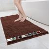 imageMuddy Mat Chenille Bathroom Rugs Quick Dry Microfiber Mats Non Slip Washable Extra Thick Soft and Highly Absorbent Bath Mats for Bathroom Kitchen and Shower Floor  Grey Runner 59quotX24quotChocolate Brown