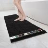 imageMuddy Mat Chenille Bathroom Rugs Quick Dry Microfiber Mats Non Slip Washable Extra Thick Soft and Highly Absorbent Bath Mats for Bathroom Kitchen and Shower Floor  Grey Runner 59quotX24quotBlack