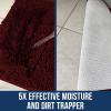 imageMuddy Mat Chenille Bathroom Rugs Quick Dry Microfiber Mats Non Slip Washable Extra Thick Soft and Highly Absorbent Bath Mats for Bathroom Kitchen and Shower Floor  Grey Runner 59quotX24quotRed