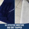 imageMuddy Mat Chenille Bathroom Rugs Quick Dry Microfiber Mats Non Slip Washable Extra Thick Soft and Highly Absorbent Bath Mats for Bathroom Kitchen and Shower Floor  Grey Runner 59quotX24quotNavy Blue