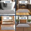 imageMuddy Mat Chenille Bathroom Rugs Quick Dry Microfiber Mats Non Slip Washable Extra Thick Soft and Highly Absorbent Bath Mats for Bathroom Kitchen and Shower Floor  Grey Runner 59quotX24quotGrey
