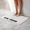imageMuddy Mat Chenille Bathroom Rugs Quick Dry Microfiber Mats Non Slip Washable Extra Thick Soft and Highly Absorbent Bath Mats for Bathroom Kitchen and Shower Floor  Grey Runner 59quotX24quotWhite