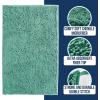 imageMuddy Mat Chenille Bathroom Rugs Quick Dry Microfiber Mats Non Slip Washable Extra Thick Soft and Highly Absorbent Bath Mats for Bathroom Kitchen and Shower Floor  Grey Runner 59quotX24quotSeafoam Green