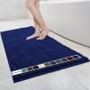 imageMuddy Mat Chenille Bathroom Rugs Quick Dry Microfiber Mats Non Slip Washable Extra Thick Soft and Highly Absorbent Bath Mats for Bathroom Kitchen and Shower Floor  Grey Runner 59quotX24quotNavy Blue