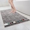 imageMuddy Mat Chenille Bathroom Rugs Quick Dry Microfiber Mats Non Slip Washable Extra Thick Soft and Highly Absorbent Bath Mats for Bathroom Kitchen and Shower Floor  Grey Runner 59quotX24quotGrey