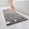 imageMuddy Mat Chenille Bathroom Rugs Quick Dry Microfiber Mats Non Slip Washable Extra Thick Soft and Highly Absorbent Bath Mats for Bathroom Kitchen and Shower Floor  Grey Runner 59quotX24quotGrey