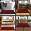 imageMuddy Mat Chenille Bathroom Rugs Quick Dry Microfiber Mats Non Slip Washable Extra Thick Soft and Highly Absorbent Bath Mats for Bathroom Kitchen and Shower Floor  Grey Runner 59quotX24quotRed