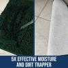 imageMuddy Mat Chenille Bathroom Rugs Quick Dry Microfiber Mats Non Slip Washable Extra Thick Soft and Highly Absorbent Bath Mats for Bathroom Kitchen and Shower Floor  Grey Runner 59quotX24quotDark Green