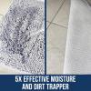 imageMuddy Mat Chenille Bathroom Rugs Quick Dry Microfiber Mats Non Slip Washable Extra Thick Soft and Highly Absorbent Bath Mats for Bathroom Kitchen and Shower Floor  Grey Runner 59quotX24quotWhite