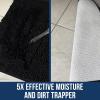 imageMuddy Mat Chenille Bathroom Rugs Quick Dry Microfiber Mats Non Slip Washable Extra Thick Soft and Highly Absorbent Bath Mats for Bathroom Kitchen and Shower Floor  Grey Runner 59quotX24quotBlack