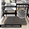 imageMuddy Mat Dog Crate Bed mat Comfortable Dog Pillow Crate Bed for Large Medium Small Dogs and Cats Ultra Soft ampamp Relaxing Washable ampamp Dryer Safe Chenille Material  Grey Small 18quotx24quotMedium 23x36