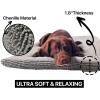 imageMuddy Mat Dog Crate Bed mat Comfortable Dog Pillow Crate Bed for Large Medium Small Dogs and Cats Ultra Soft ampamp Relaxing Washable ampamp Dryer Safe Chenille Material  Grey Small 18quotx24quotSmall 18x24