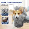 imageMuddy Mat Doggy Dryer Highly Absorbent Microfiber Washable Dog Shammy Quick Drying Towel Absorber Extra Soft Plush Wrap Chenille Bath Towels to Dry Soggy Large Pets ampamp Small Puppy  BeigeGrey