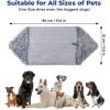 imageMuddy Mat Doggy Dryer Highly Absorbent Microfiber Washable Dog Shammy Quick Drying Towel Absorber Extra Soft Plush Wrap Chenille Bath Towels to Dry Soggy Large Pets ampamp Small Puppy  BeigeGrey