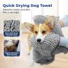 imageMuddy Mat Doggy Dryer Highly Absorbent Microfiber Washable Dog Shammy Quick Drying Towel Absorber Extra Soft Plush Wrap Chenille Bath Towels to Dry Soggy Large Pets ampamp Small Puppy  BeigeGrey