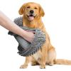imageMuddy Mat Doggy Dryer Highly Absorbent Microfiber Washable Dog Shammy Quick Drying Towel Absorber Extra Soft Plush Wrap Chenille Bath Towels to Dry Soggy Large Pets ampamp Small Puppy  BeigeGrey