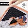 imageMuddy Mat Heavy Duty NonSlip Reusable Rug Corner Pads  DoubleSided Adhesive Pad for Corners and Sides on Hardwood Floors Area Rugs  Keep Your Rug in Place Pack of 4