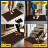 imageMuddy Mat Mesh QuickDry Door Mat  HeavyDuty Sand ampamp Dirt Trapper for Outdoor ampamp Indoor Use Ideal for Entrance Mudrooms Patios and Garages LowProfile NonSlip Washable  Blue 23quotx35quotx04quotBrown