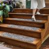 imageMuddy Mat Pack of 4  Soft Chenille Stair Treads NonSlip Reusable Super Absorbent Stair Treads for Wooden Steps Tile ampamp Marble Floor Easy to Install ampamp Machine Washable  Grey 30 x 74