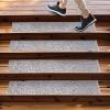 imageMuddy Mat Pack of 4  Soft Chenille Stair Treads NonSlip Reusable Super Absorbent Stair Treads for Wooden Steps Tile ampamp Marble Floor Easy to Install ampamp Machine Washable  Grey 30 x 78