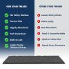 imageMuddy Mat Pack of 4  Soft Chenille Stair Treads NonSlip Reusable Super Absorbent Stair Treads for Wooden Steps Tile ampamp Marble Floor Easy to Install ampamp Machine Washable  Grey 30 x 78