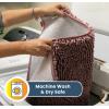 imageMuddy Mat Pack of 5 Absorbent Microfiber Door Mat and Pet Rug Non Slip Thick Washable Area and Bath Mat Soft Chenille for Kitchen Bathroom Bedroom Indoor and Outdoor  Light Pink Sizes S to XXL
