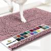 imageMuddy Mat Pack of 5 Absorbent Microfiber Door Mat and Pet Rug Non Slip Thick Washable Area and Bath Mat Soft Chenille for Kitchen Bathroom Bedroom Indoor and Outdoor  Light Pink Sizes S to XXL