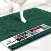 imageMuddy Mat Pack of 5 Absorbent Microfiber Door Mat and Pet Rug Non Slip Thick Washable Area and Bath Mat Soft Chenille for Kitchen Bathroom Bedroom Indoor and Outdoor  Dark Green Sizes S to XXL