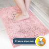 imageMuddy Mat Pack of 5 Absorbent Microfiber Door Mat and Pet Rug Non Slip Thick Washable Area and Bath Mat Soft Chenille for Kitchen Bathroom Bedroom Indoor and Outdoor  Light Pink Sizes S to XXL