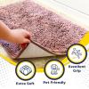 imageMuddy Mat Pack of 5 Absorbent Microfiber Door Mat and Pet Rug Non Slip Thick Washable Area and Bath Mat Soft Chenille for Kitchen Bathroom Bedroom Indoor and Outdoor  Light Pink Sizes S to XXL